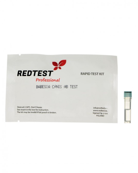 Rychlý, diagnostický test Babesia canis značky RedTest