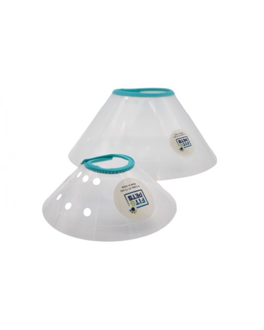 Pooperační límec s plastovou patentkou značky Fit4Pets, modrý