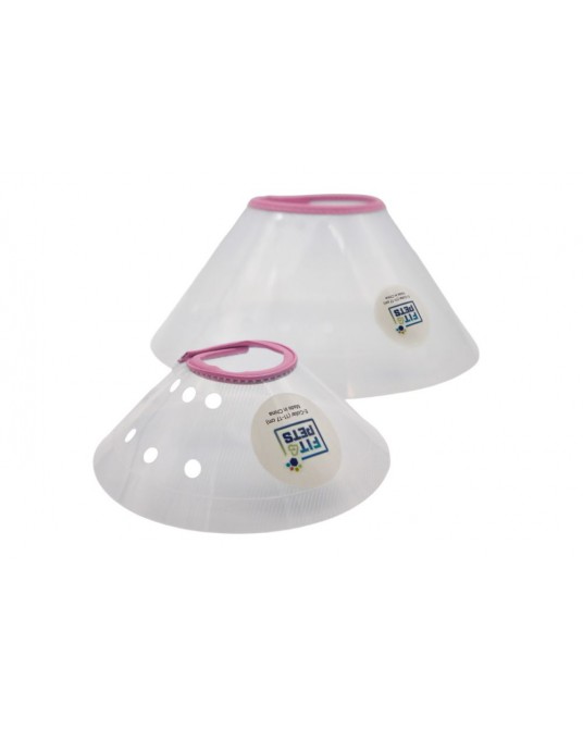 Pooperační límec s plastovou patentkou značky Fit4Pets, růžový