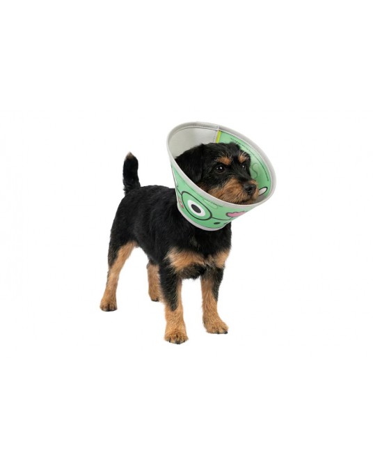 Pooperační límec značky Fit4Pets, žába lemování, suchý zip