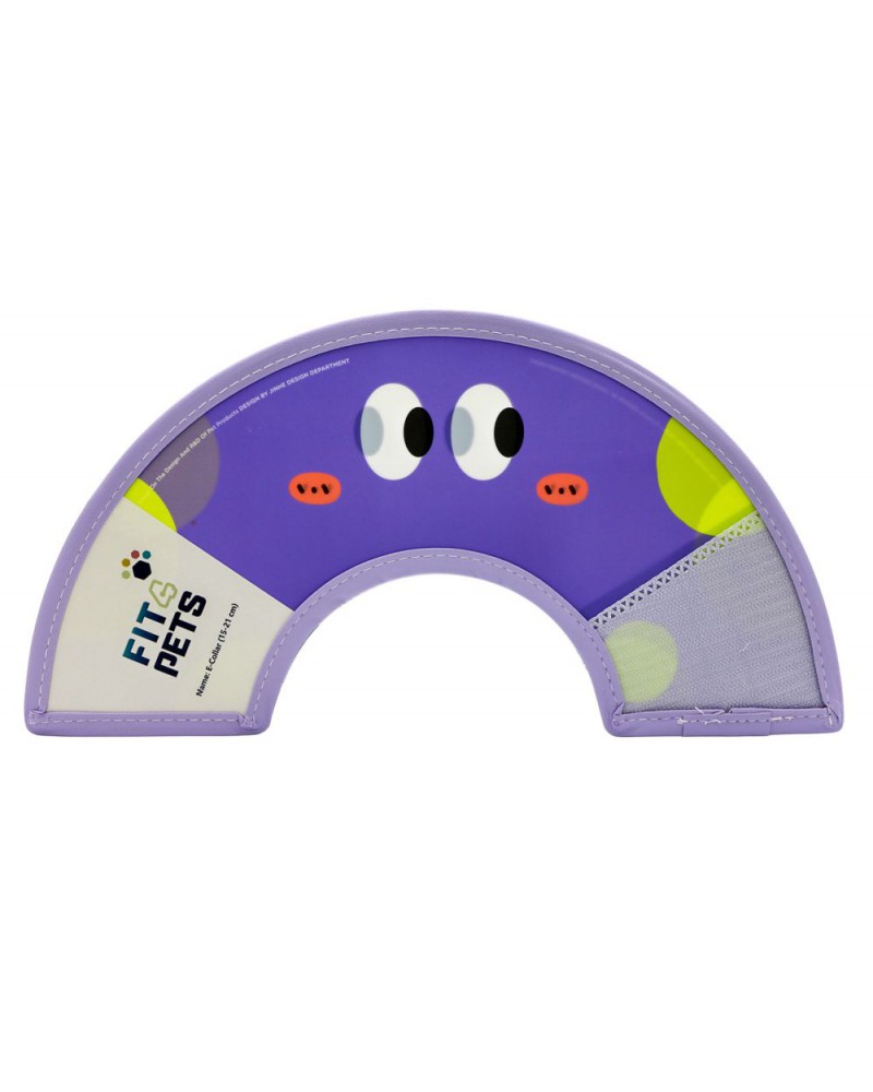 Kołnierz pooperacyjny Fit4Pets na rzep z obszyciem, rozmiar S - wzór oczka