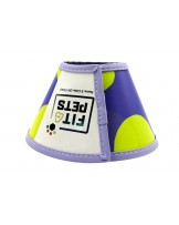 Kołnierz pooperacyjny Fit4Pets na rzep z obszyciem, rozmiar S - wzór oczka