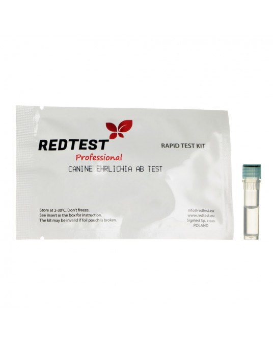 Rychlý, diagnostický test na psí ehrlichiózu značky RedTest (EHR Ab)